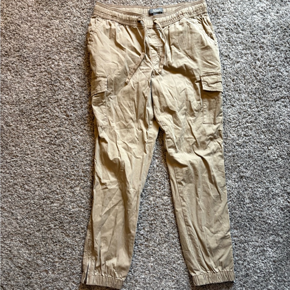 Women’s Tan Cargo Jogger Pants